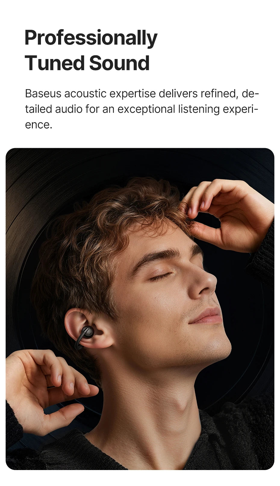 Baseus Bowie MC2 AIR Clip-on TWS Earbuds - Bluetooth 6.0 | 4-Mic ENC, 4 Drivers, Open-Ear Ear Clip, Waterproof Sport Wireless Earphones