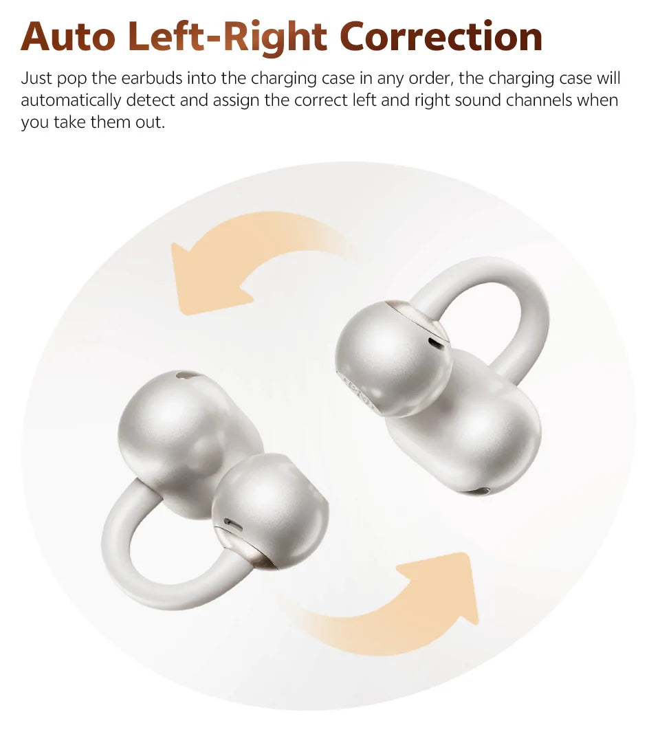QCY Crossky C50 Open-Ear Clip-On Wireless Earbuds