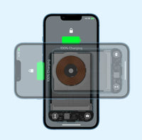 Illustration of a smartphone with a transparent screen protector on a light blue background
