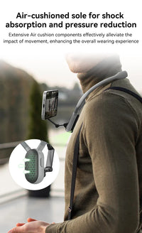 TELESIN Silicone Magnetic Quick-Release Neck Mount - Hands-Free Phone Holder for iPhone 15 14 13 12 11, Samsung, Universal Smartphones