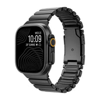 Titanium Silicone Magnetic Apple Watch Band - Luxury Metal Strap for Ultra 3/2/1 49mm, Series 11/10 46mm, Series 9/8/7 45mm, Series 6/SE/5/4 44mm, Series 3/2/1 42mm