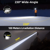 Thumbnail for 🔦 LumiBeam™ 230° LED Headlamp – Rechargeable Wide-Angle COB Light for Camping, Running & Work