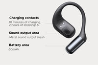 UGREEN FitBuds Open-Ear Earphones - Bluetooth 6.0 Ear-Hook TWS | Spatial Audio, 30H Battery, USB-C, Metal & Silicone Build