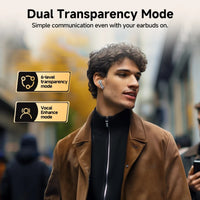 QCY MeloBuds Pro ANC Earbuds - 46dB Hybrid ANC, LDAC Hi-Res, Bluetooth 5.3 | 6-Mic, 34H Battery, In-Ear Detection, Waterproof TWS