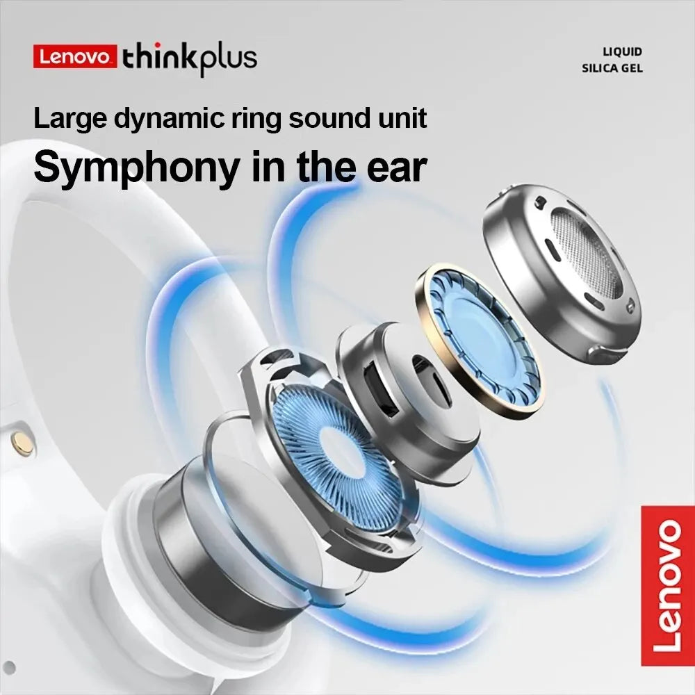 Lenovo LP75 Sports TWS Earphones - Bluetooth 5.3 | ANC, HiFi Stereo, LED Display, Waterproof with Mic & Button Control