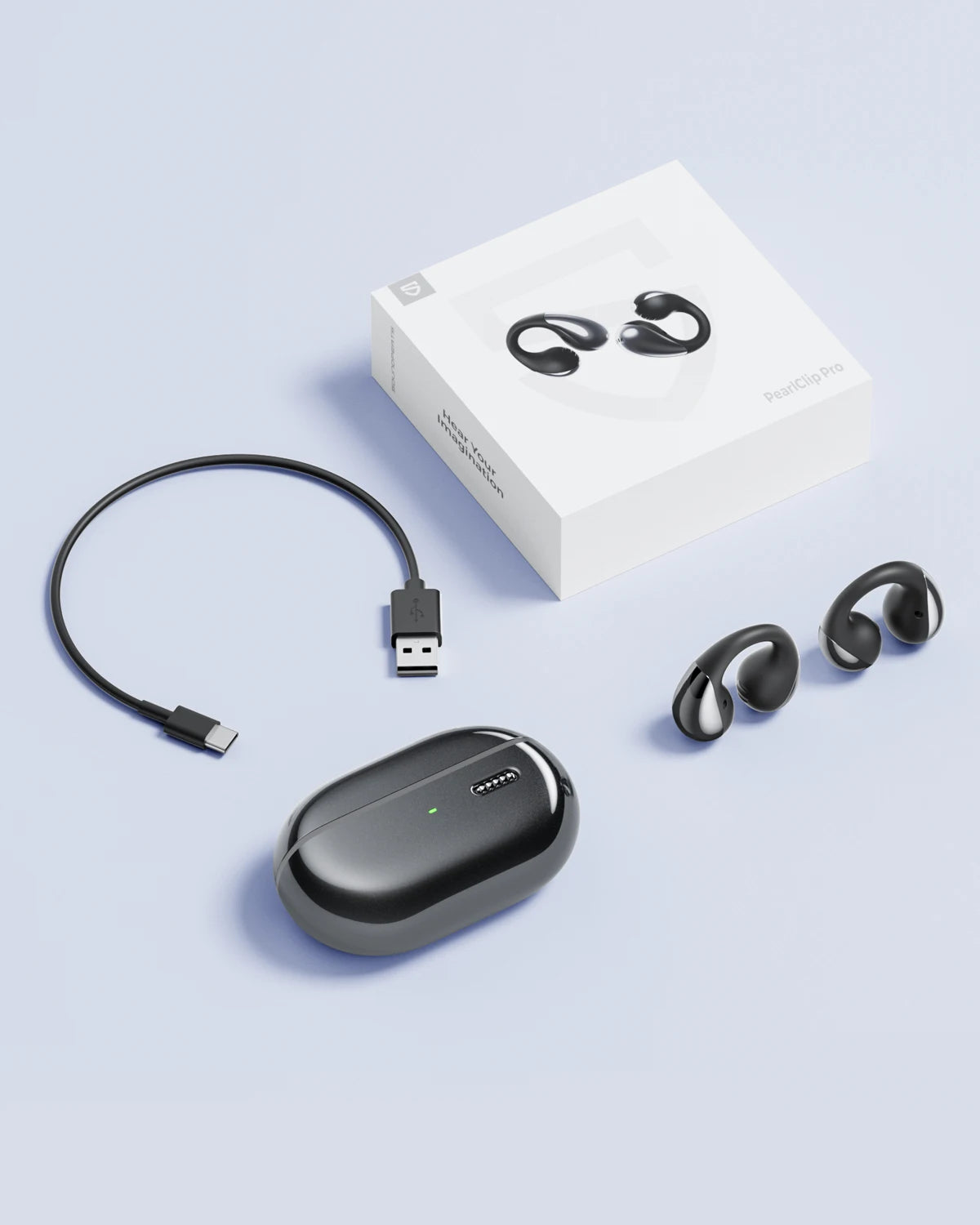 SoundPEATS PearlClip Pro Open-Ear Clip Earphones - Bluetooth 5.4 | AI ENC, 12mm Dual-Magnet Driver, 24H Battery, IPX5, Spatial Audio