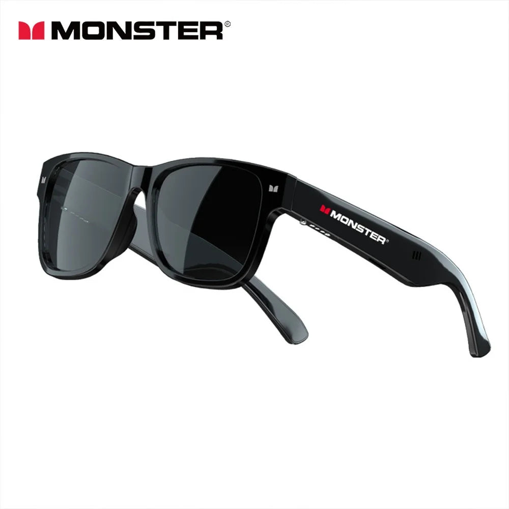 Monster Glasses S01 Bluetooth Audio Sunglasses - Wireless 5.0 Smart Eyeglasses | Open-Ear Music & Calling, Outdoor Sport, CE Certified