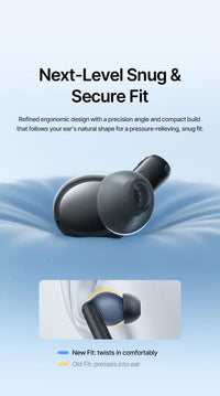 Baseus Bass EP10 Ultra ANC Earbuds - 55dB Noise Reduction, LDAC Hi-Res, Bluetooth 6.0 | 65H Battery, 6-Mic AI ENC, Powerful Bass, Waterproof TWS