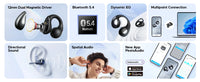SoundPEATS PearlClip Pro Open-Ear Clip Earphones - Bluetooth 5.4 | AI ENC, 12mm Dual-Magnet Driver, 24H Battery, IPX5, Spatial Audio