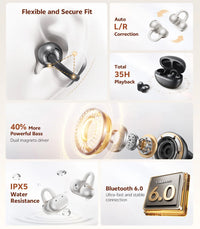 QCY Crossky C50 Open-Ear Clip-On Wireless Earbuds