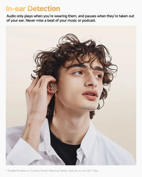 QCY MeloBuds Pro ANC Earbuds - 46dB Hybrid ANC, LDAC Hi-Res, Bluetooth 5.3 | 6-Mic, 34H Battery, In-Ear Detection, Waterproof TWS