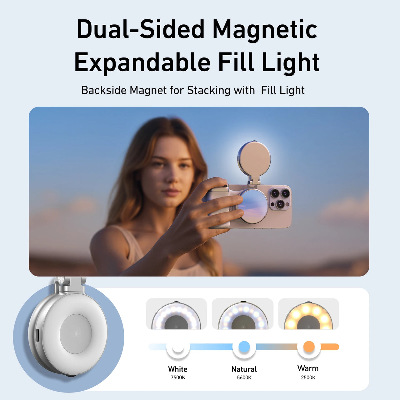 TELESIN Phone Camera Hand Grip – Magnetic Smartphone Holder, Bluetooth Remote Control | iPhone & Android