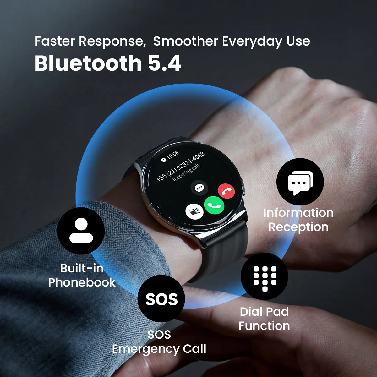 HAYLOU Solar Lite 2 Smartwatch – 1.43" AMOLED, 17-Day Battery, 150+ Sports Modes, Voice Calling | 1ATM
