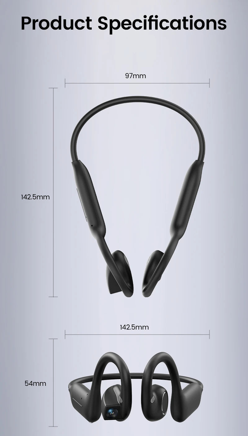 Lenovo Open-Ear Camera Headphones with 8MP Camera & AI Translation