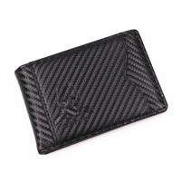 Thumbnail for Men’s Leather Bat Hero Wallet – Slim Bifold Card Holder with Cutout Eyes | Superhero Gift for Him