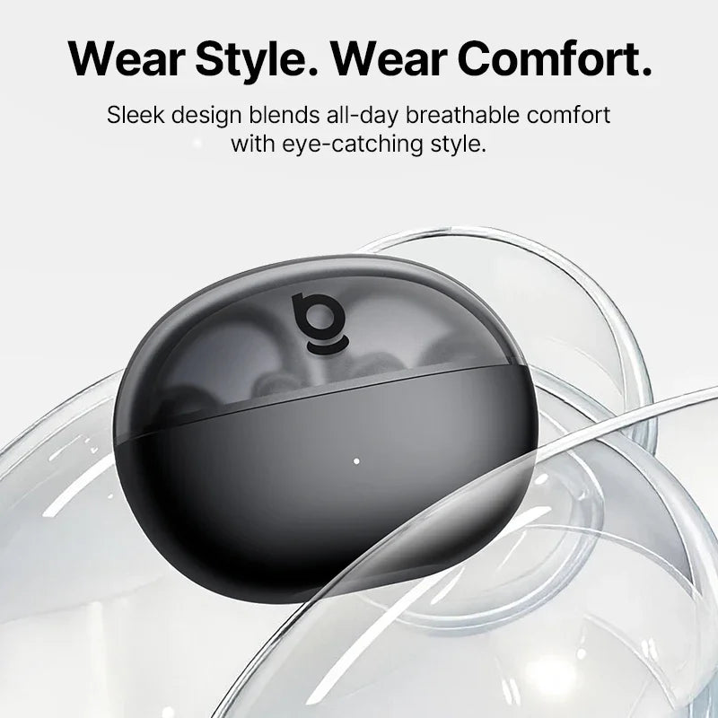 Baseus Bowie MC2 AIR Clip-on TWS Earbuds - Bluetooth 6.0 | 4-Mic ENC, 4 Drivers, Open-Ear Ear Clip, Waterproof Sport Wireless Earphones