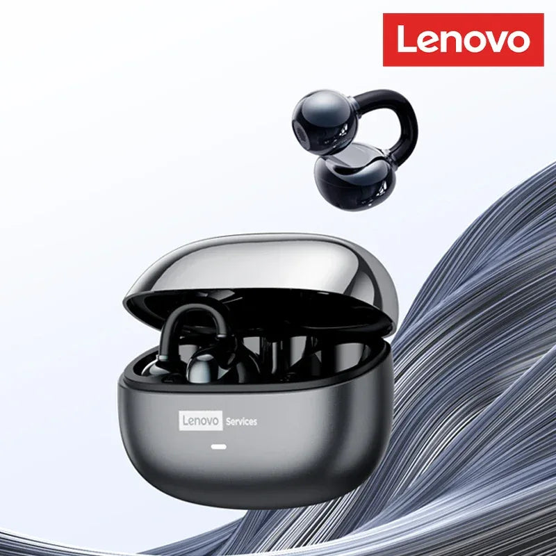 Lenovo LE302 Ear Clip Wireless Earphones - Bluetooth 6.0 | Active Noise Cancelling, HiFi Stereo, Waterproof Sport Headphones