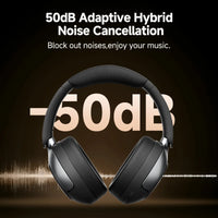 QCY H3 Pro ANC Over-Ear Headphones - 50dB ANC, LDAC Hi-Res, 3D Spatial Audio, Bluetooth 5.4 | 60H Battery, 3-Mic ENC, Wireless & Wired