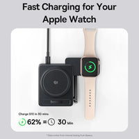 Baseus Qi2.2 3-in-1 Magnetic Wireless Charger - Charge iPhone + Apple Watch + AirPods Together | 25W Fast Charging, No Cable Mess