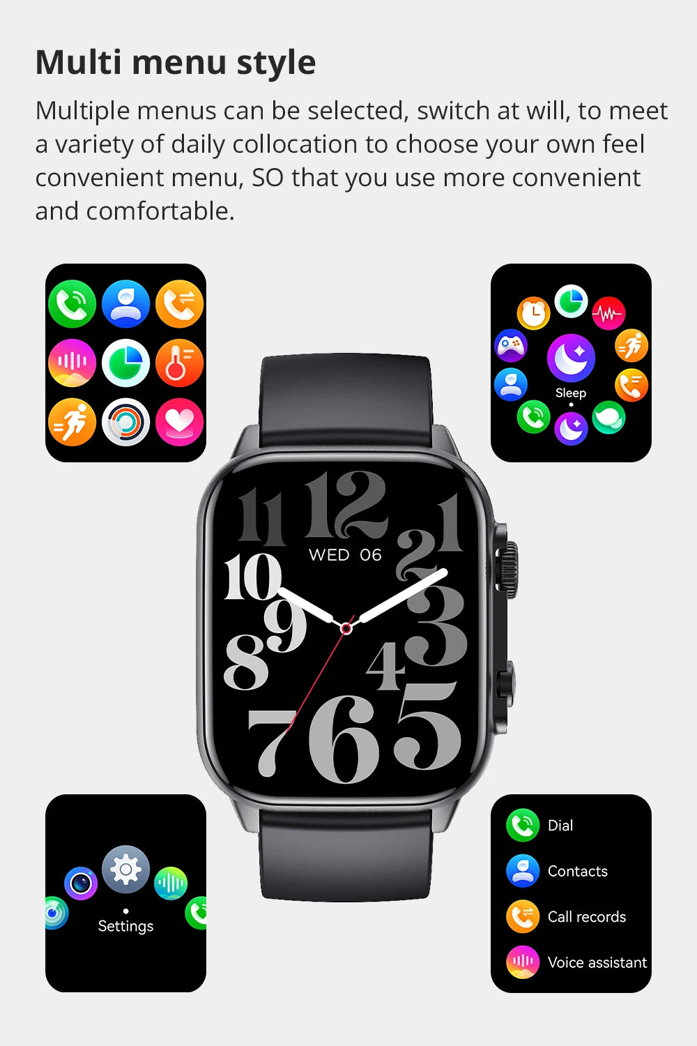 COLMI C81 Smartwatch – 2.0" AMOLED, AOD, 100 Sports Modes, Bluetooth Calling | IP68 | Men & Women
