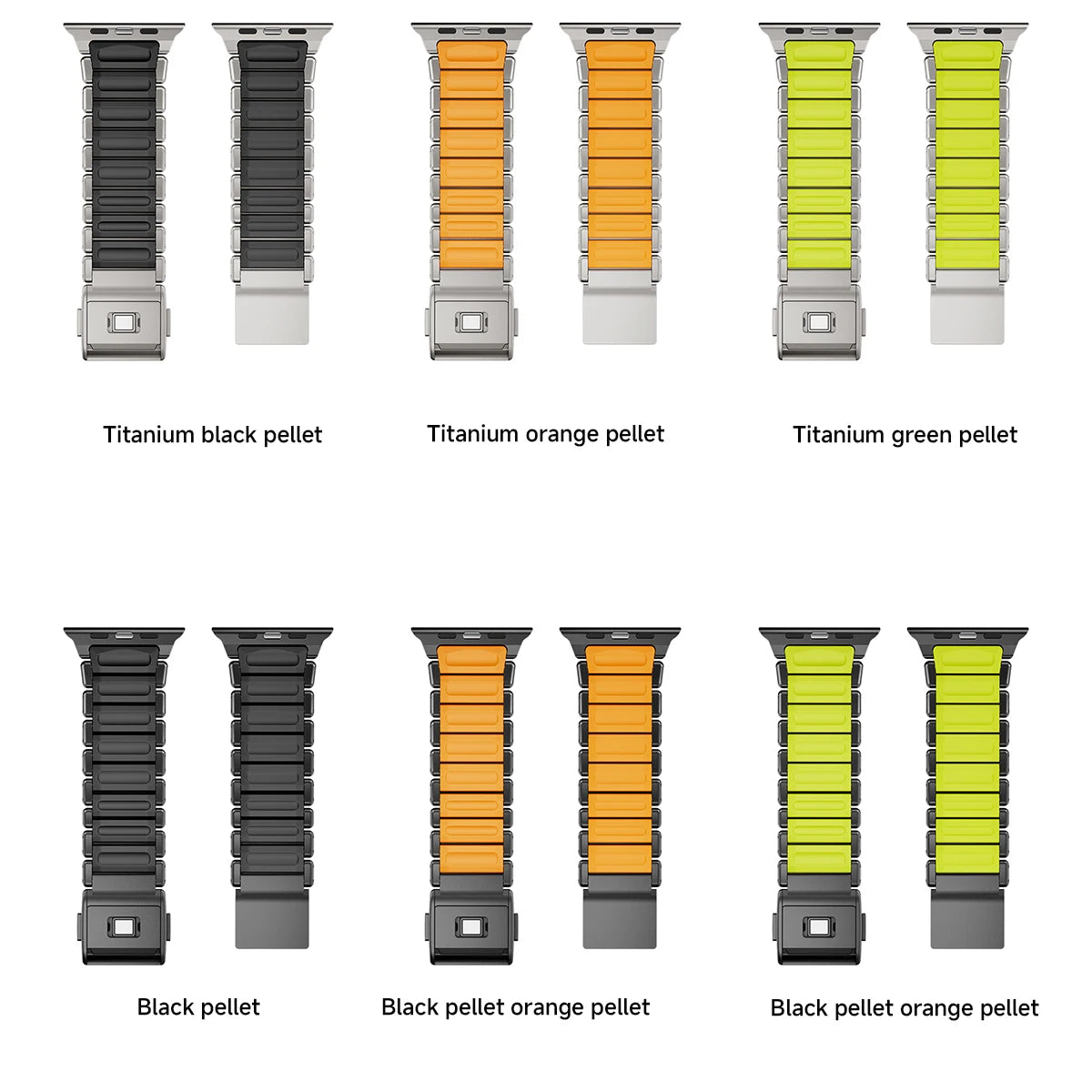 Titanium Silicone Magnetic Apple Watch Band - Luxury Metal Strap for Ultra 3/2/1 49mm, Series 11/10 46mm, Series 9/8/7 45mm, Series 6/SE/5/4 44mm, Series 3/2/1 42mm