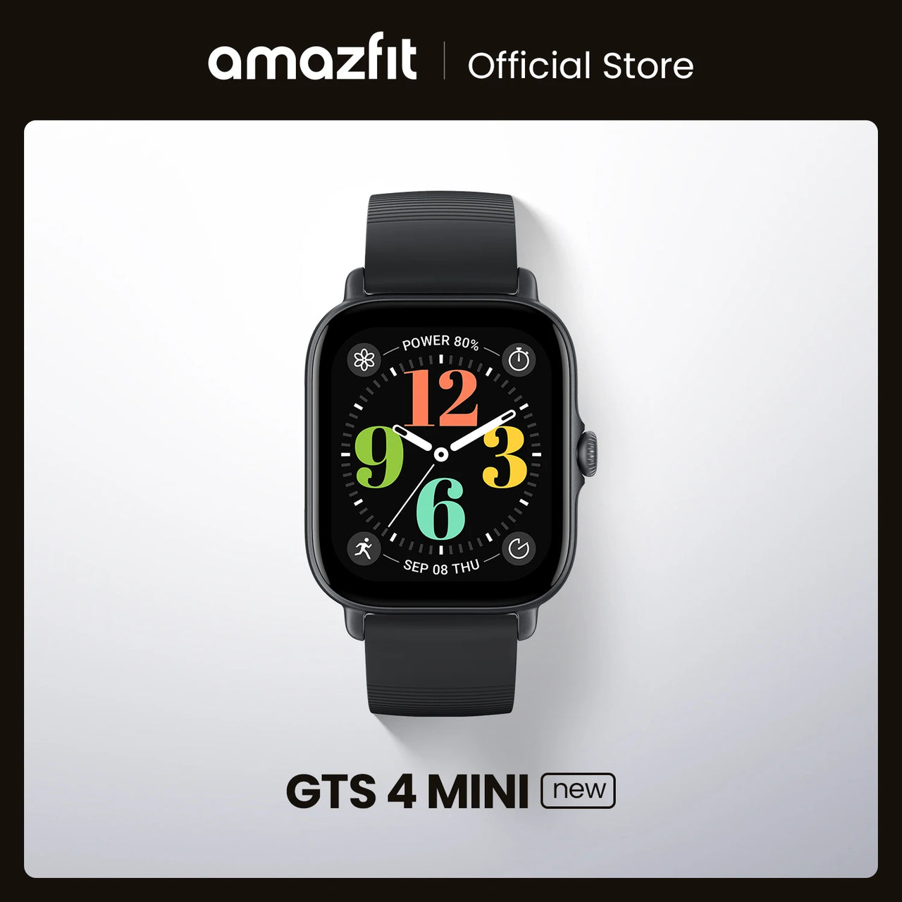 Amazfit GTS 4 Mini Smartwatch – 1.75" AMOLED, Alexa Built-In, Built-In GPS, 14-Day Battery | 150 Sports Modes