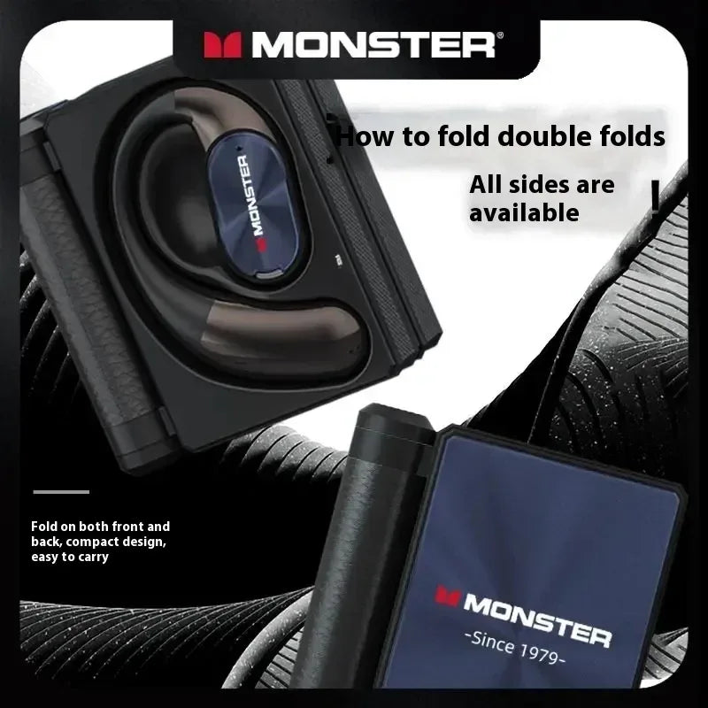 Monster product with folding design on a black and white background