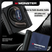 Monster product with folding design on a black and white background