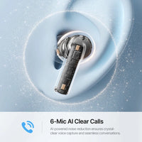 Baseus Bass EP10 Ultra ANC Earbuds - 55dB Noise Reduction, LDAC Hi-Res, Bluetooth 6.0 | 65H Battery, 6-Mic AI ENC, Powerful Bass, Waterproof TWS