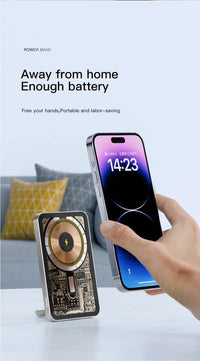 22.5W Transparent Magnetic Power Bank 10000mAh - Wireless Fast Charging | MagSafe Compatible, Digital Display, for iPhone Samsung