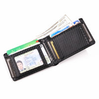 Thumbnail for Men’s Leather Bat Hero Wallet – Slim Bifold Card Holder with Cutout Eyes | Superhero Gift for Him