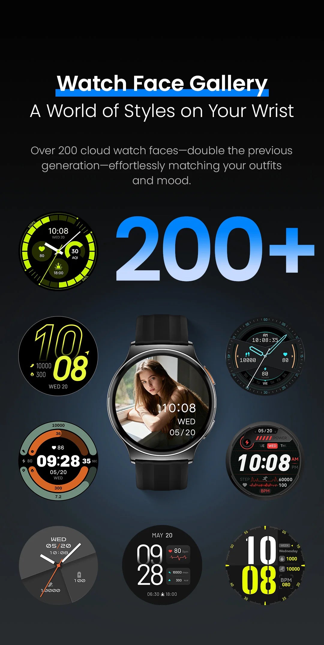 HAYLOU Solar Lite 2 Smartwatch – 1.43" AMOLED, 17-Day Battery, 150+ Sports Modes, Voice Calling | 1ATM