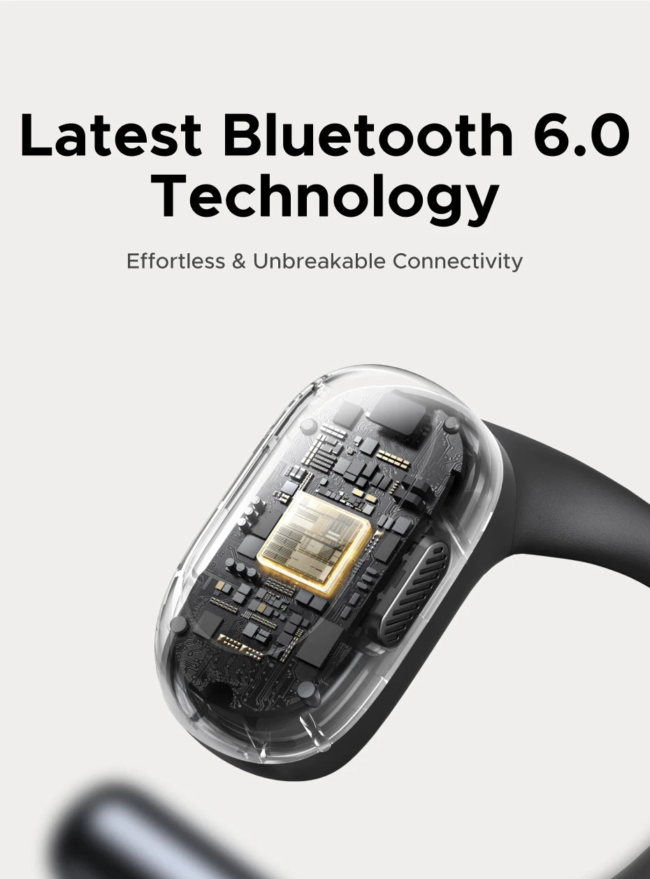 UGREEN FitBuds Open-Ear Earphones - Bluetooth 6.0 Ear-Hook TWS | Spatial Audio, 30H Battery, USB-C, Metal & Silicone Build