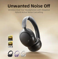 QCY H3 Pro ANC Over-Ear Headphones - 50dB ANC, LDAC Hi-Res, 3D Spatial Audio, Bluetooth 5.4 | 60H Battery, 3-Mic ENC, Wireless & Wired