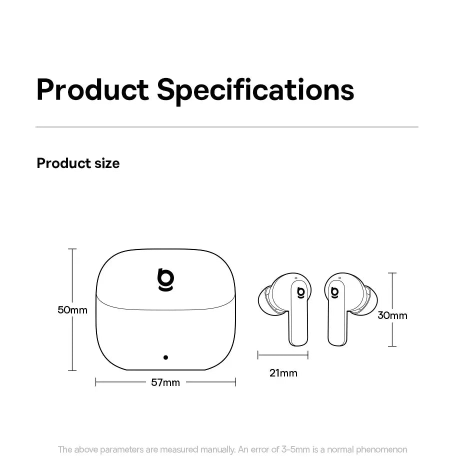 Baseus Bass EP10 Ultra ANC Earbuds - 55dB Noise Reduction, LDAC Hi-Res, Bluetooth 6.0 | 65H Battery, 6-Mic AI ENC, Powerful Bass, Waterproof TWS