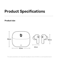 Baseus Bass EP10 Ultra ANC Earbuds - 55dB Noise Reduction, LDAC Hi-Res, Bluetooth 6.0 | 65H Battery, 6-Mic AI ENC, Powerful Bass, Waterproof TWS