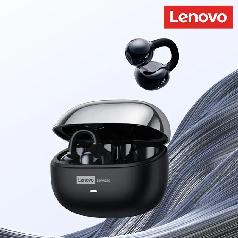 Lenovo LE302 Ear Clip Wireless Earphones - Bluetooth 6.0 | Active Noise Cancelling, HiFi Stereo, Waterproof Sport Headphones