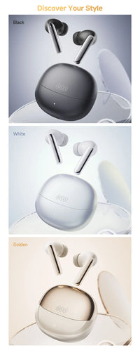 QCY MeloBuds Pro ANC Earbuds - 46dB Hybrid ANC, LDAC Hi-Res, Bluetooth 5.3 | 6-Mic, 34H Battery, In-Ear Detection, Waterproof TWS