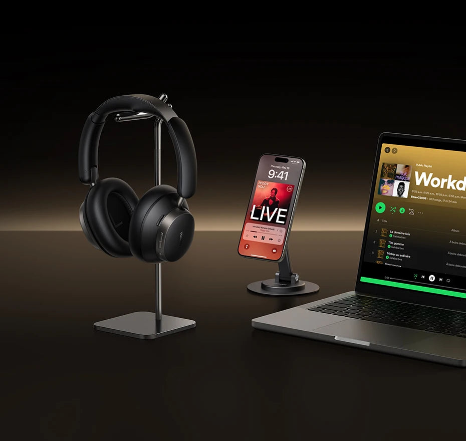 UGREEN Studio Pro Hybrid ANC Headphones - 48dB Noise Cancelling, LDAC Hi-Res, 120H Battery | 5 Drivers, NFC, Memory Foam, Detachable Cable