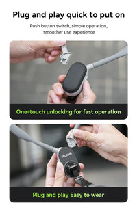 TELESIN Silicone Magnetic Quick-Release Neck Mount - Hands-Free Phone Holder for iPhone 15 14 13 12 11, Samsung, Universal Smartphones