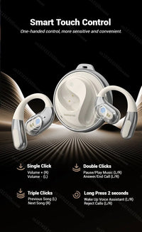 Monster AC330 OWS Open-Ear Headphones - Bluetooth 5.4 | ENC Call Noise Cancelling, 360° Surround Sound, 24H Battery, Waterproof Sport Headset