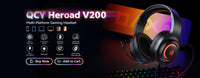 QCY H3 ANC Over-Ear Headphones - 43dB Hybrid ANC, Hi-Res Audio, Bluetooth 5.4 | 60H Battery, 40mm Driver, Transparency Mode, Wireless & Wired