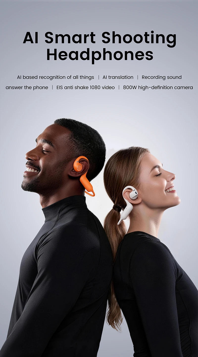 Lenovo Open-Ear Camera Headphones with 8MP Camera & AI Translation