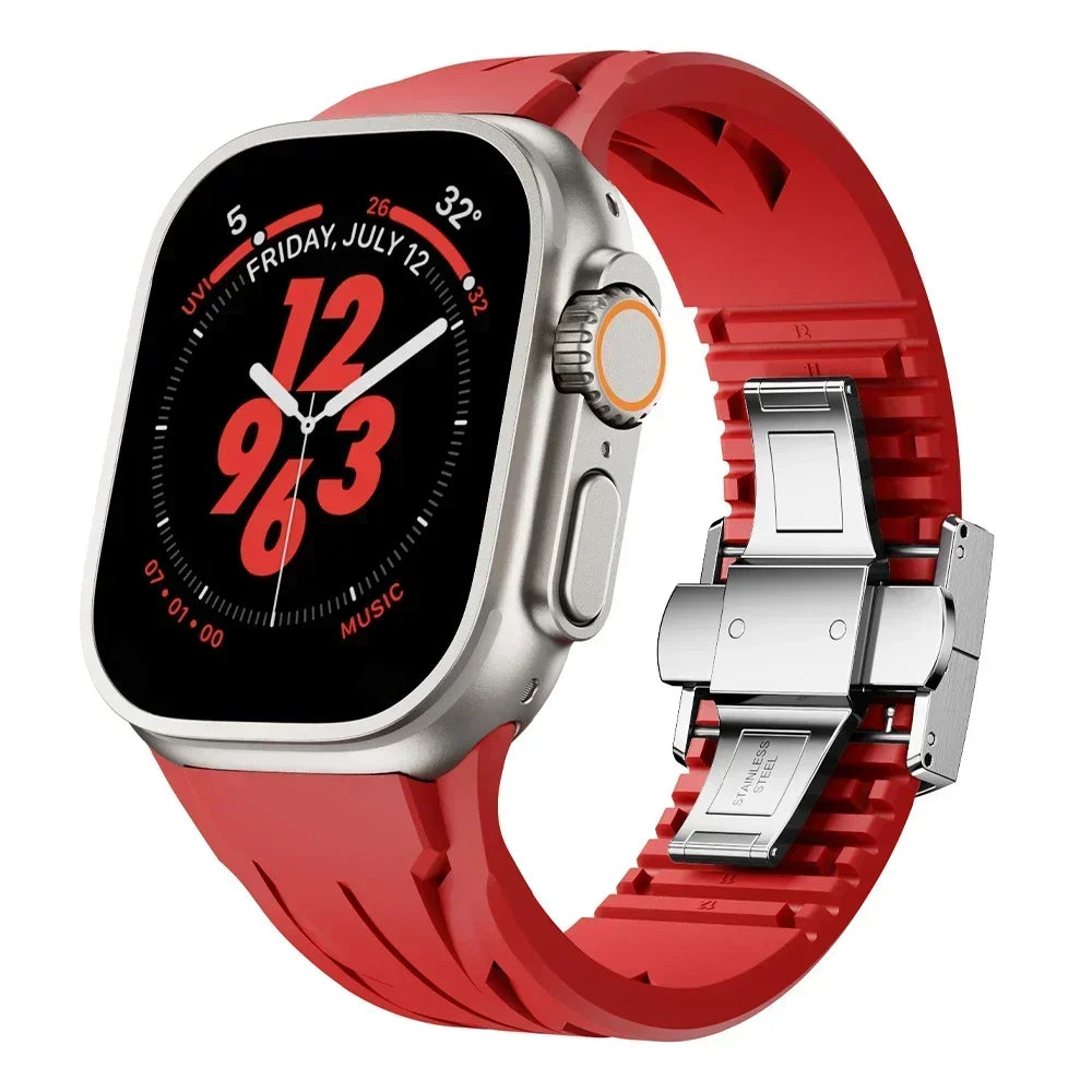 FlexFit™ Precision Silicone Band for Apple Watch Ultra 1 2 49mm 10 46mm Premium Band