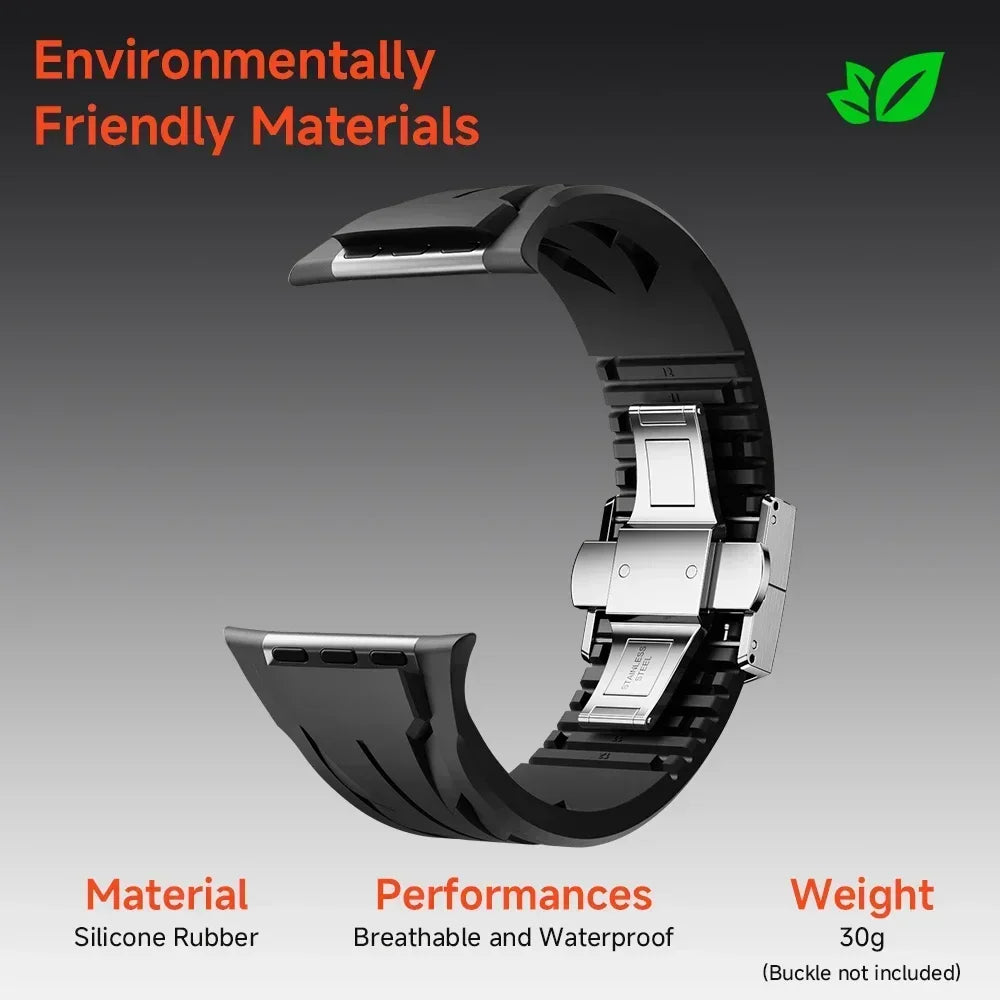 FlexFit™ Precision Silicone Band for Apple Watch Ultra 1 2 49mm 10 46mm Premium Band