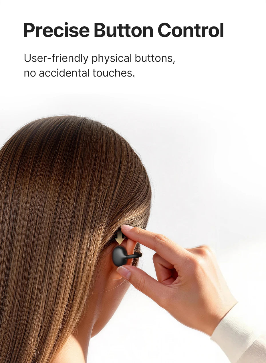 Baseus Bowie MC2 AIR Clip-on TWS Earbuds - Bluetooth 6.0 | 4-Mic ENC, 4 Drivers, Open-Ear Ear Clip, Waterproof Sport Wireless Earphones