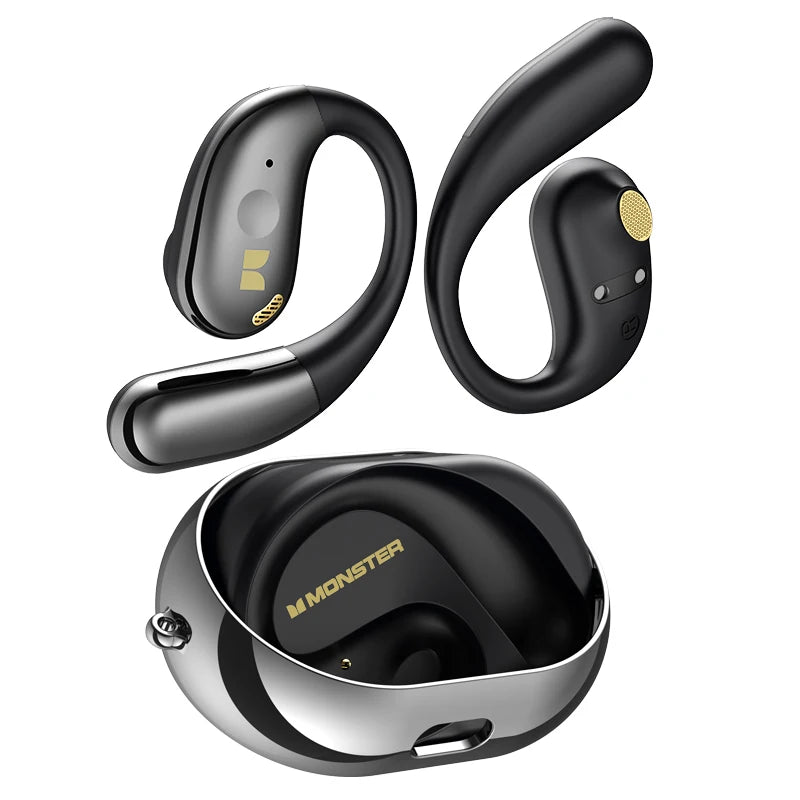 Monster AC360 Open-Ear Air Conduction Headphones - Bluetooth 5.4 | 360° Stereo OWS, 24H Battery, Waterproof Sport Wireless Headset