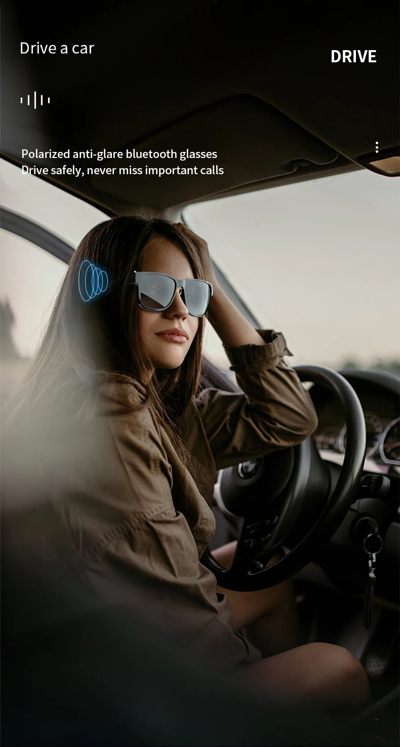 Monster Glasses S01 Bluetooth Audio Sunglasses - Wireless 5.0 Smart Eyeglasses | Open-Ear Music & Calling, Outdoor Sport, CE Certified