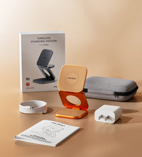 KUXIU X40 Turbo 3-in-1 Wireless Charging Stand - Qi2.2 Certified 25W Fast Charging | Foldable MagSafe Charger for iPhone, Apple Watch & AirPods