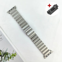 Titanium Apple Watch Band - Men's Business Bracelet for Ultra 3 49mm, Series 11/10 46mm, Series 9/8/7 45/41mm, Series 6/SE/5/4 44/40mm, Series 3/2/1 42/38mm